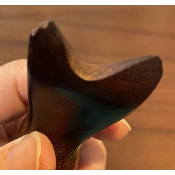 Hand Carved Ironwood Small Dolphin Figurine Mexico Vintage Nautical Ocean Sea - Picture 5 of 7